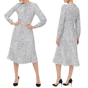 J. Crew Animal print Long Sleeve Midi Dress size 00